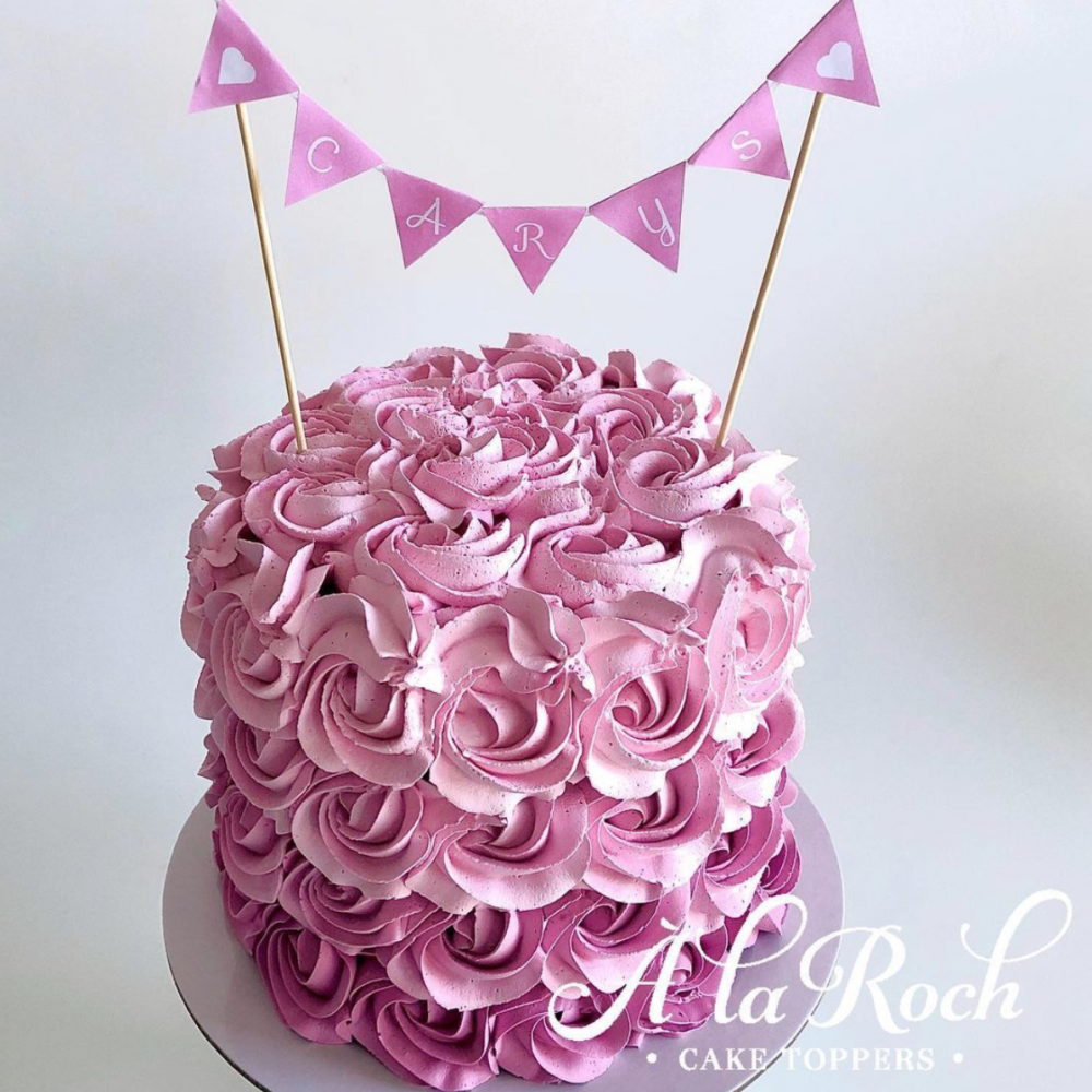 Ombre Rosette Smash Cake - Newcastle Cake Decorator