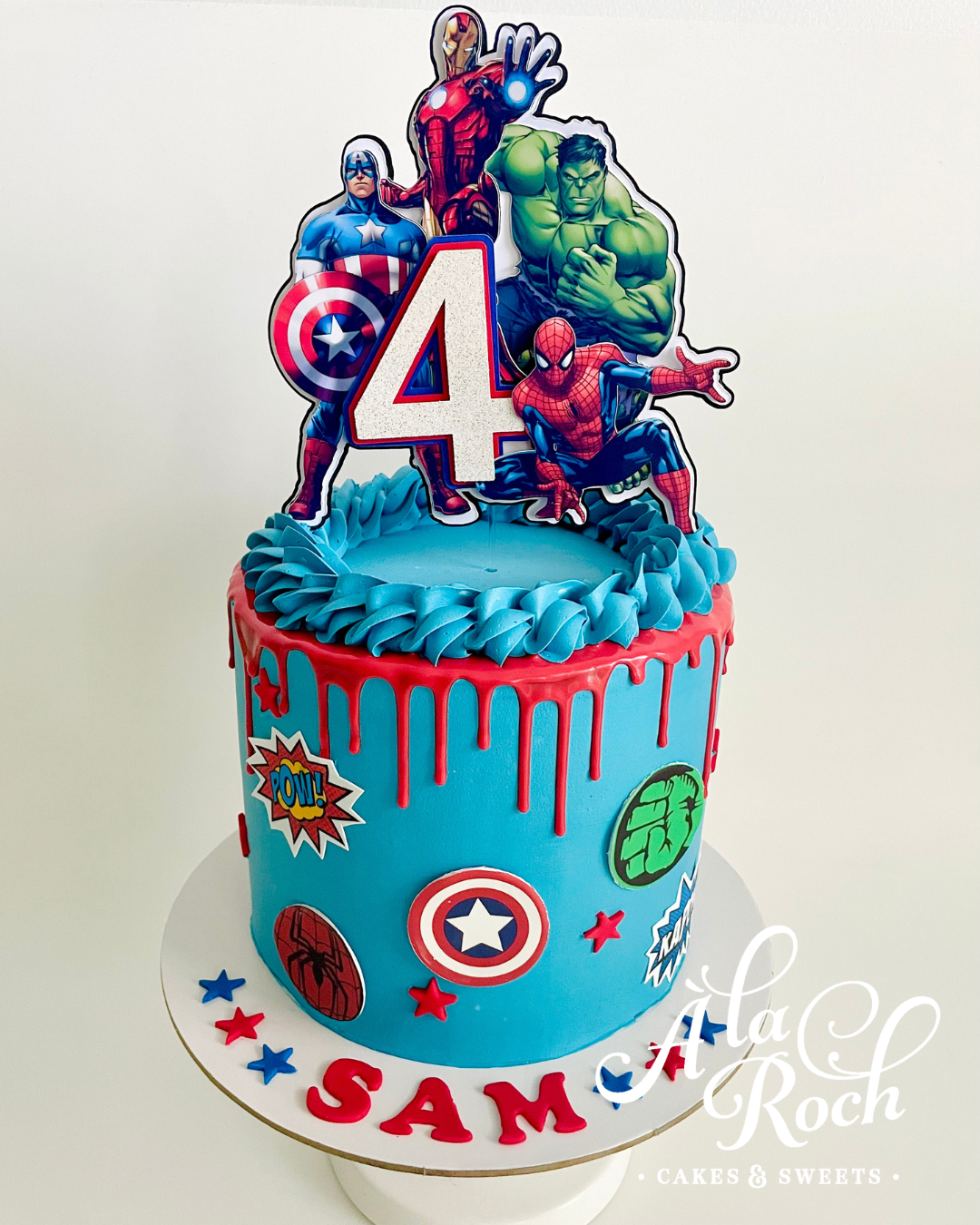 Super Hero Piped Cake » Super Hero Cake