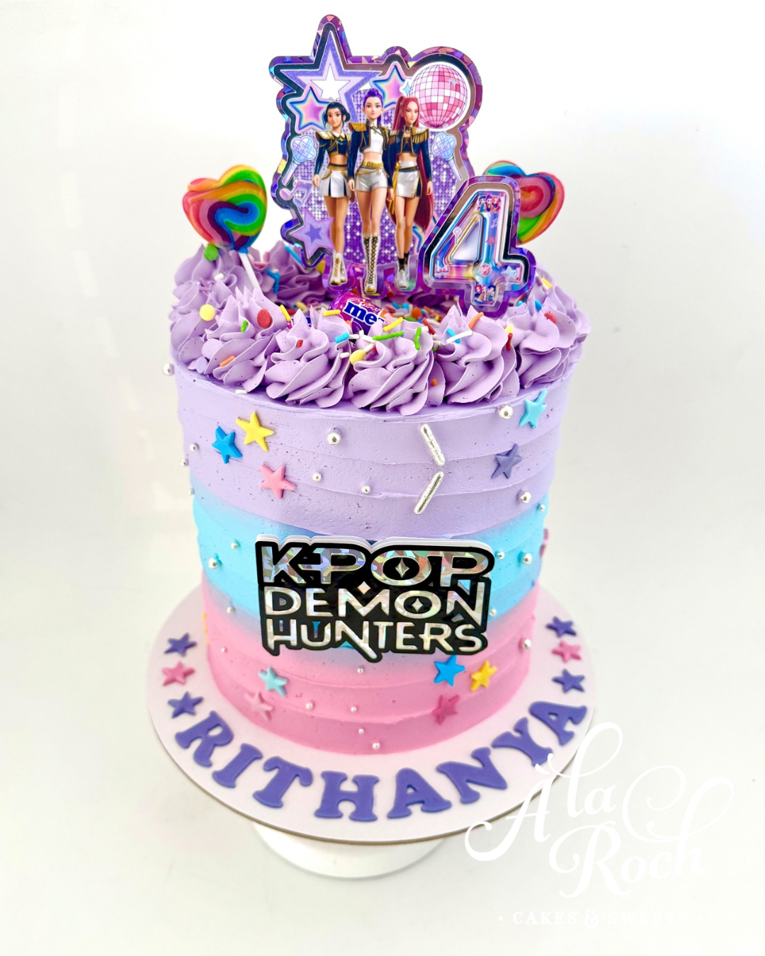 K-pop demon hunters tri colour cake » K-pop demon hunters tri colour cake